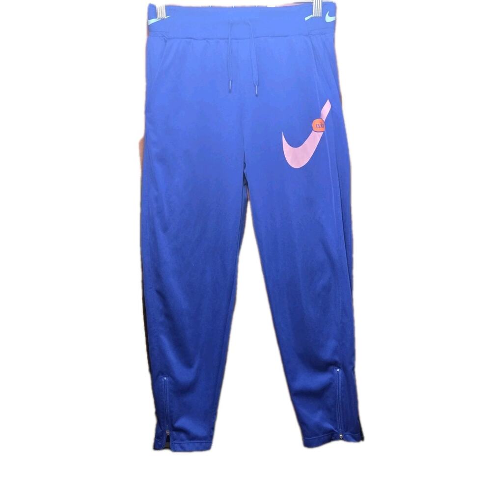 Nike Track Pants Youth Large Swoosh Logo JDI Jogger Trousers Blue RN#56323